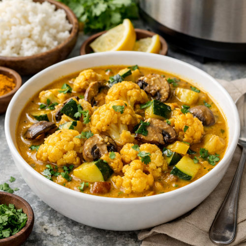 Chickpea Curry (A Pressure-Cooked Legume-Free Version)