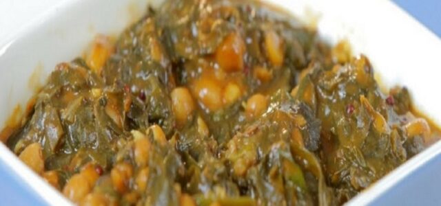 LuvMyRecipe.com - Arbi Ki Sabzi – Colocasia Leaves Curry Featured