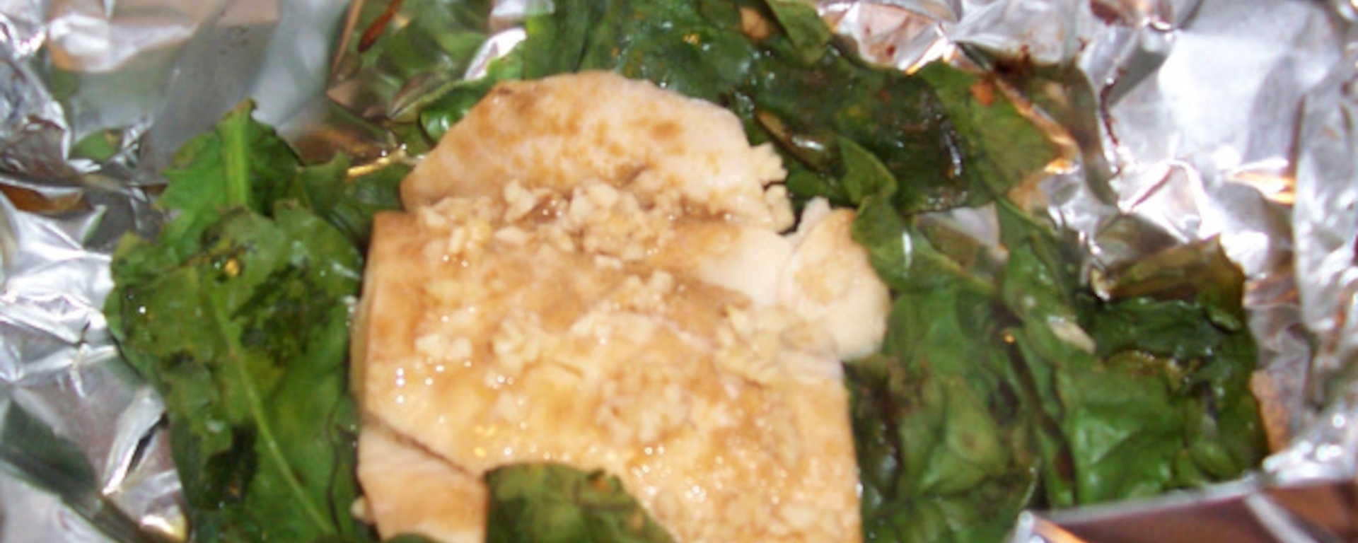 Asian Style Haddock With Wilted Spinach »