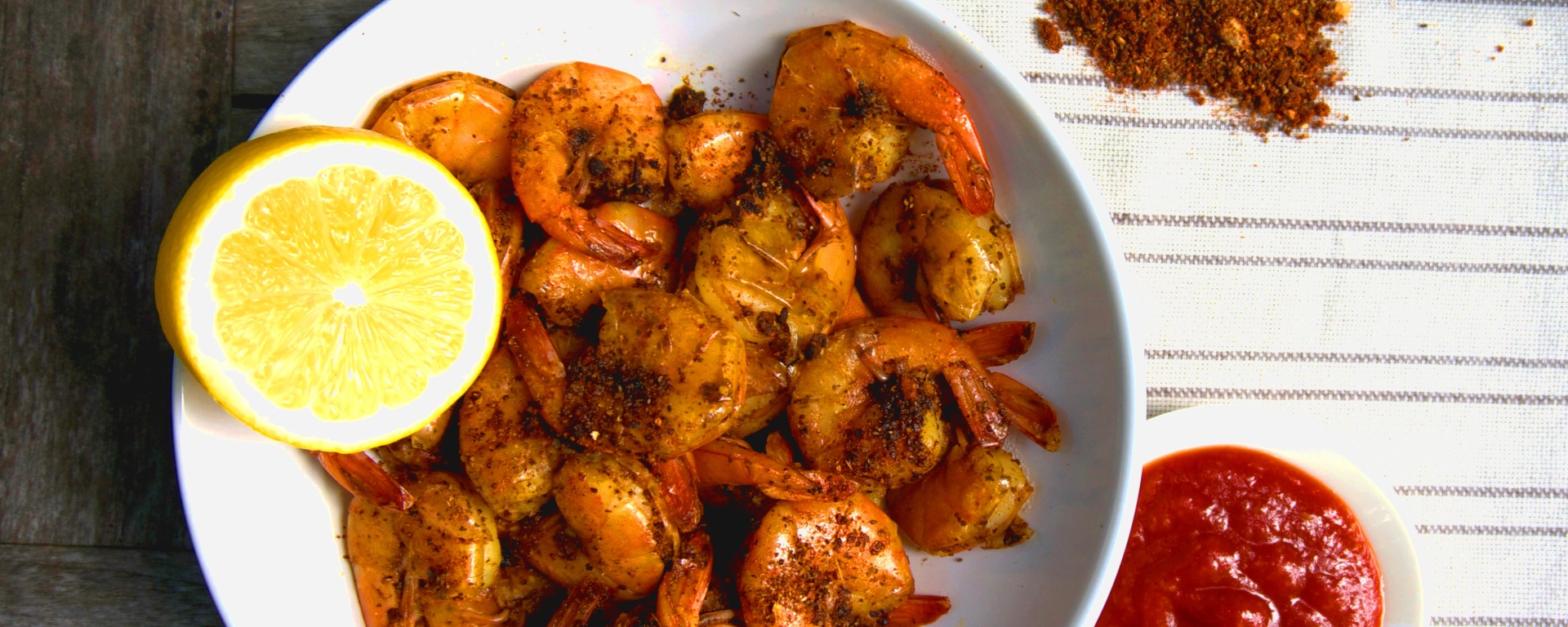 Grilled Shrimp with Baltimore Bay Spices, Garlic and Lemon