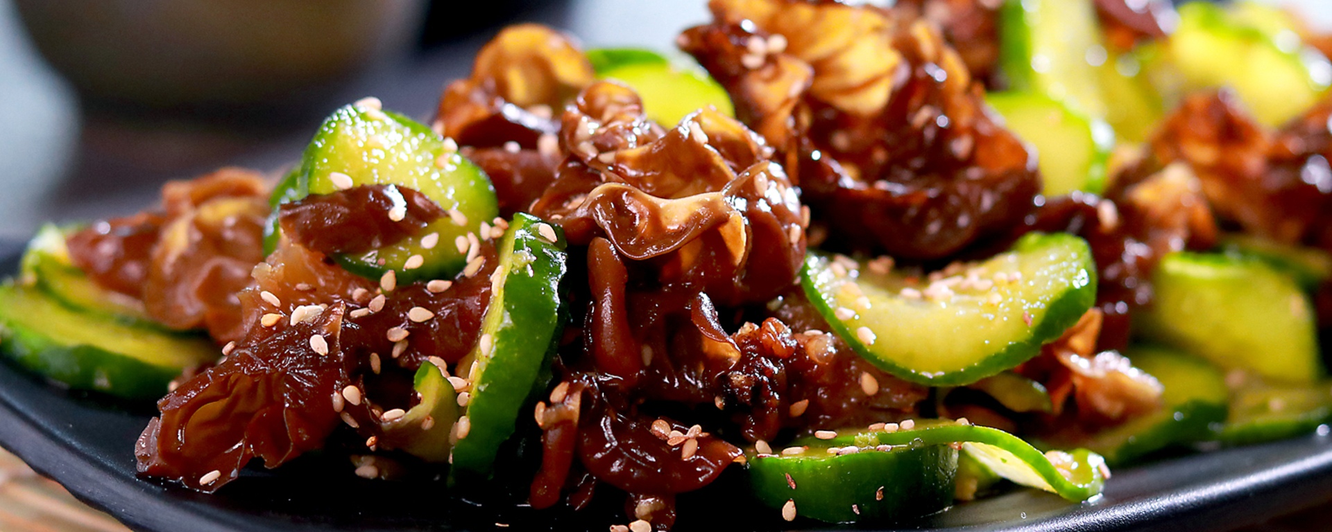 Chilled Cucumber and Woodear Mushroom Salad