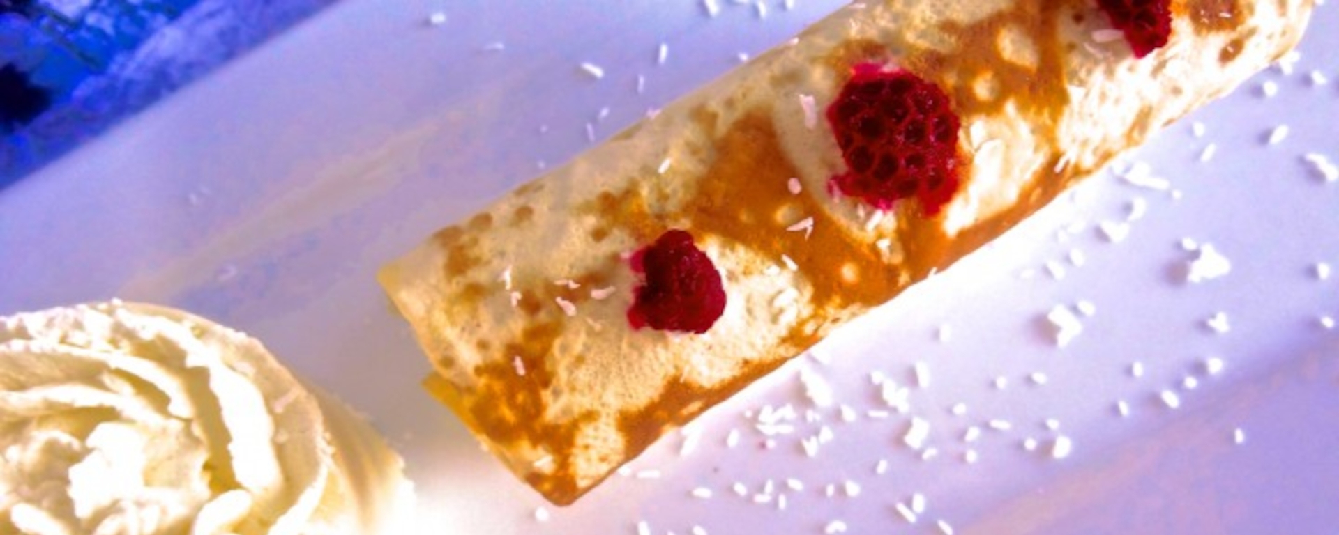 LuvMyRecipe.com - Coconut and Raspberry Crepes Featured