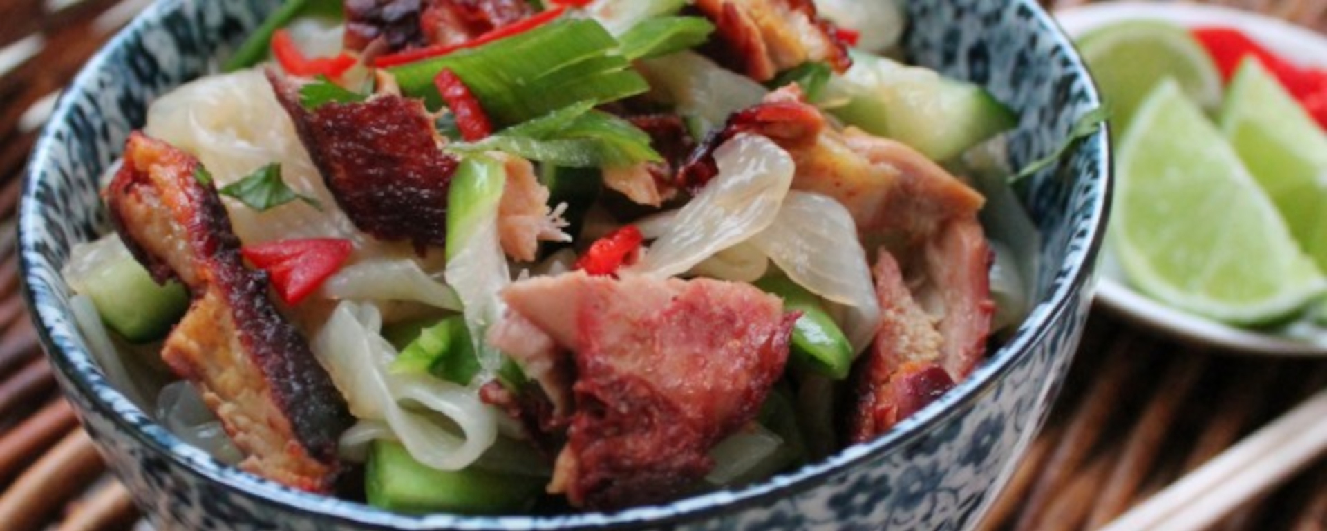 LuvMyRecipe.com - Crispy Duck Noodle Salad Featured