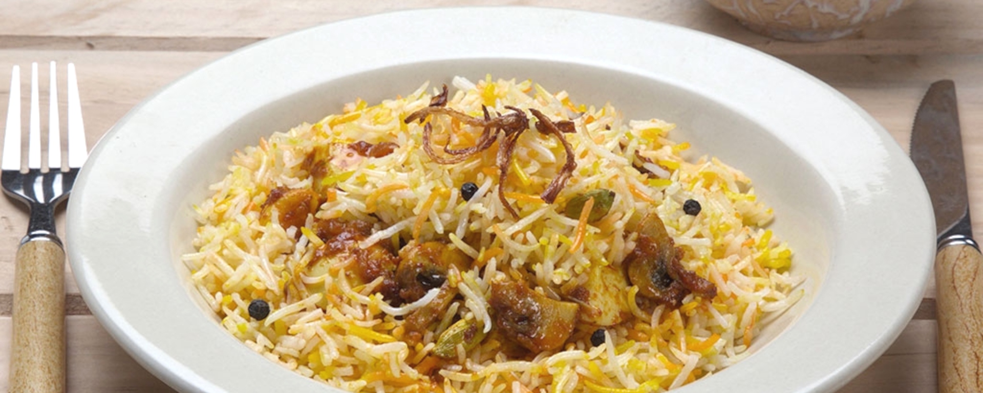 Egg and Mushroom Biryani recipe