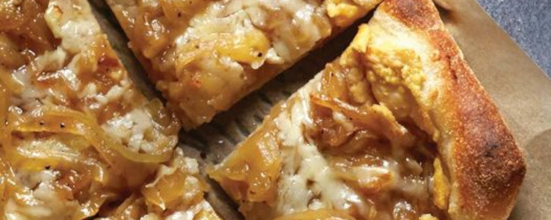 Gruyere Pizza with Caramel Onion