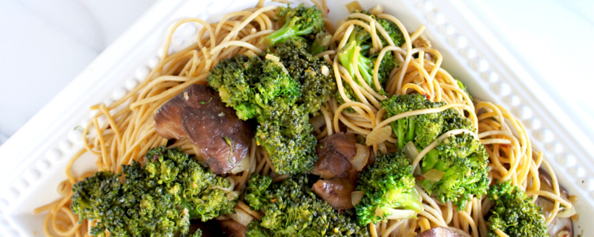 Shitake Broccoli Noodles