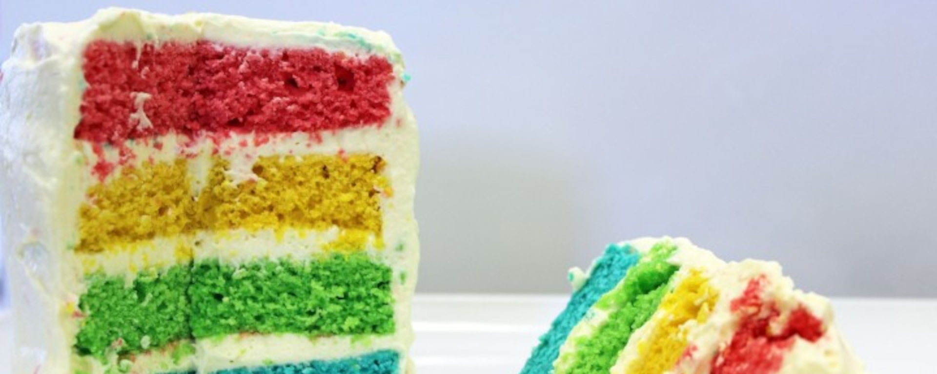 Amazing Rainbow Layered Cupcake with Frosting