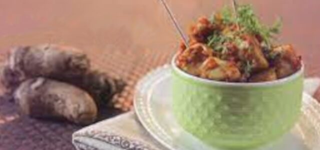 LuvMyRecipe.com - Arbi Masala Featured
