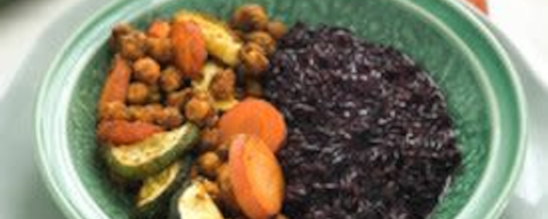 Black Rice with Coconut Milk and Spicy Chickpeas