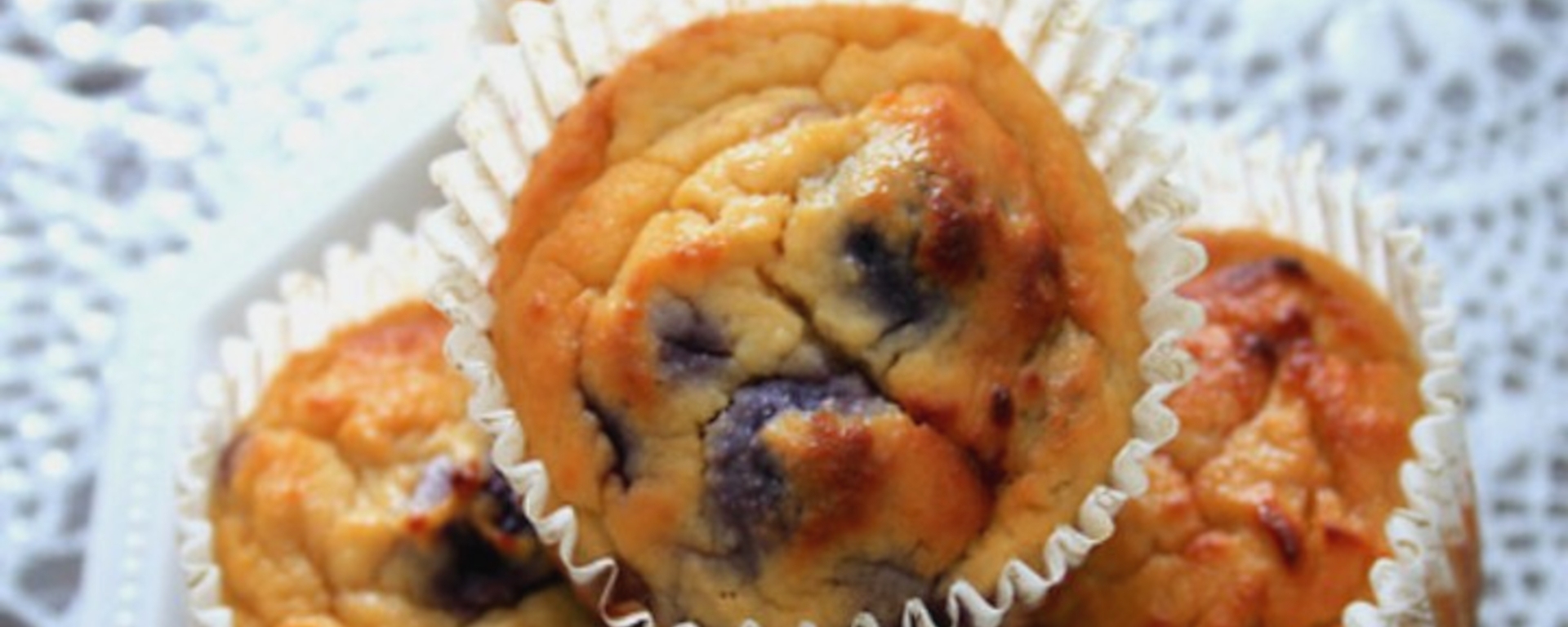 LuvMyRecipe.com - Blueberry Protein Cupcakes Featured