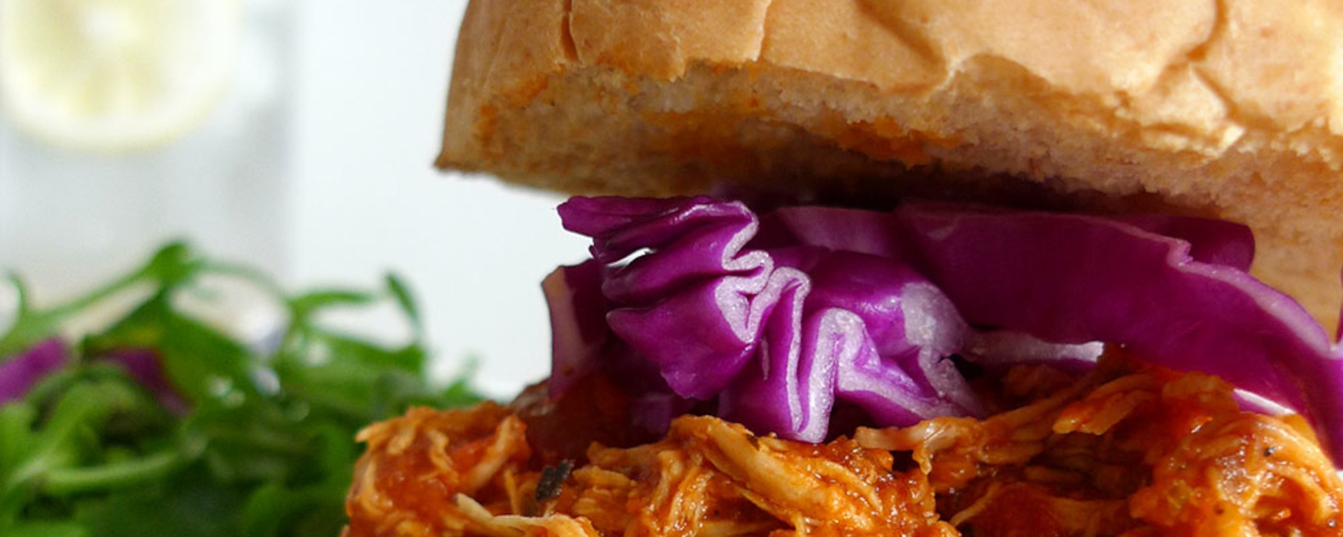 Citrus Barbecued Pulled Chicken Sandwich