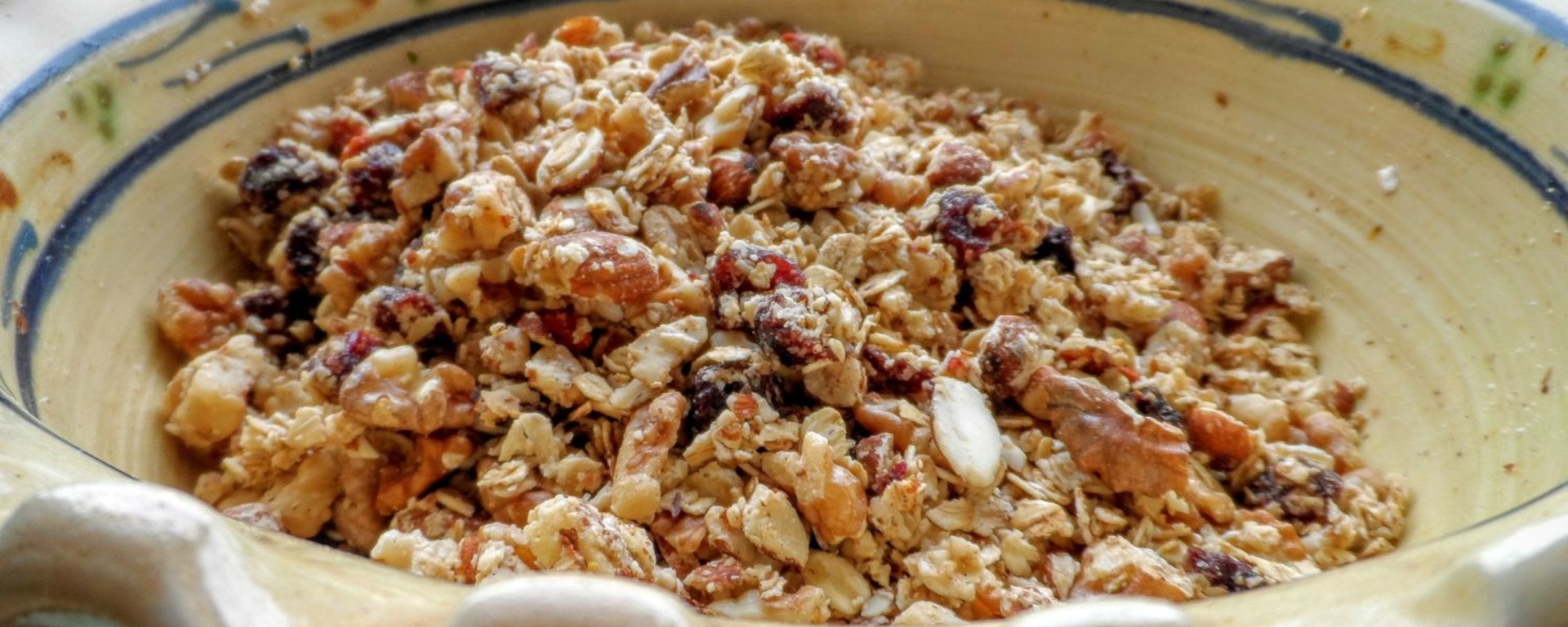 LuvMyRecipe.com - Granola with Almonds, Walnuts, Cranberries and Goji Berries Featured