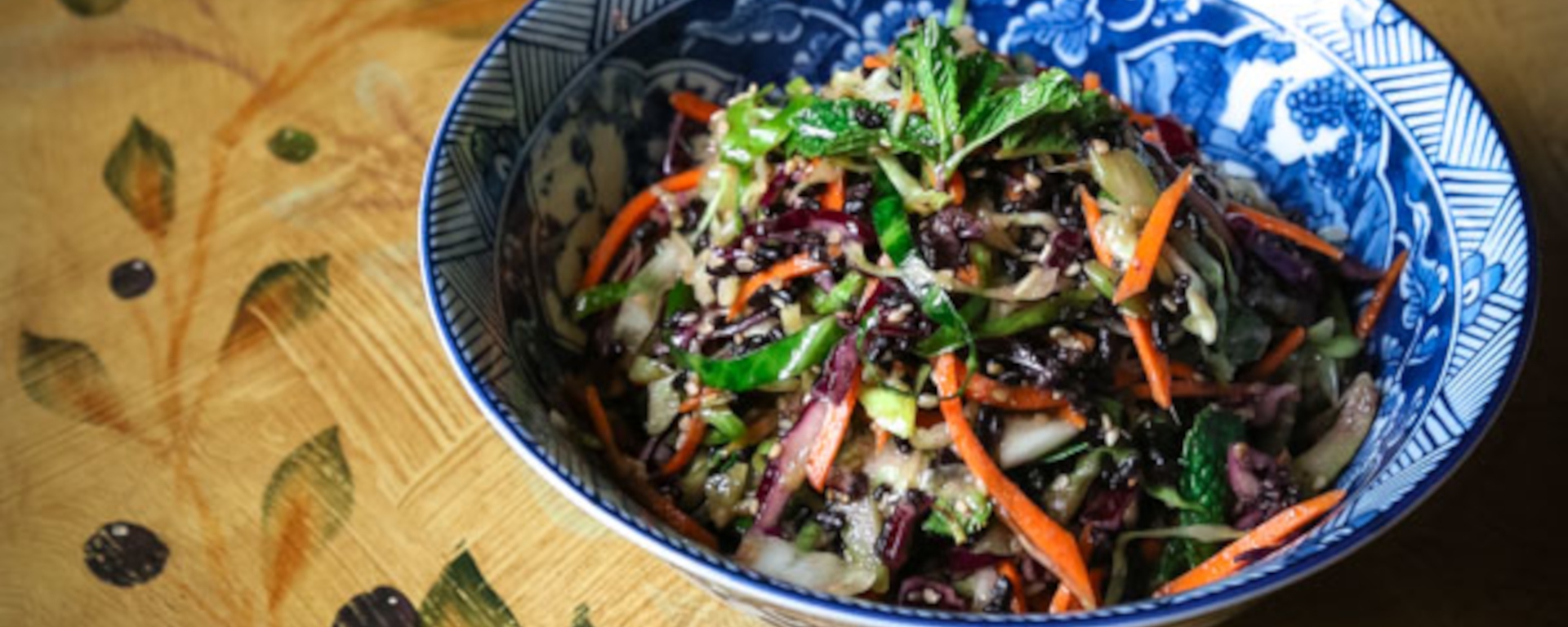 Pressed Cabbage Salad with Ginger Miso Dressing
