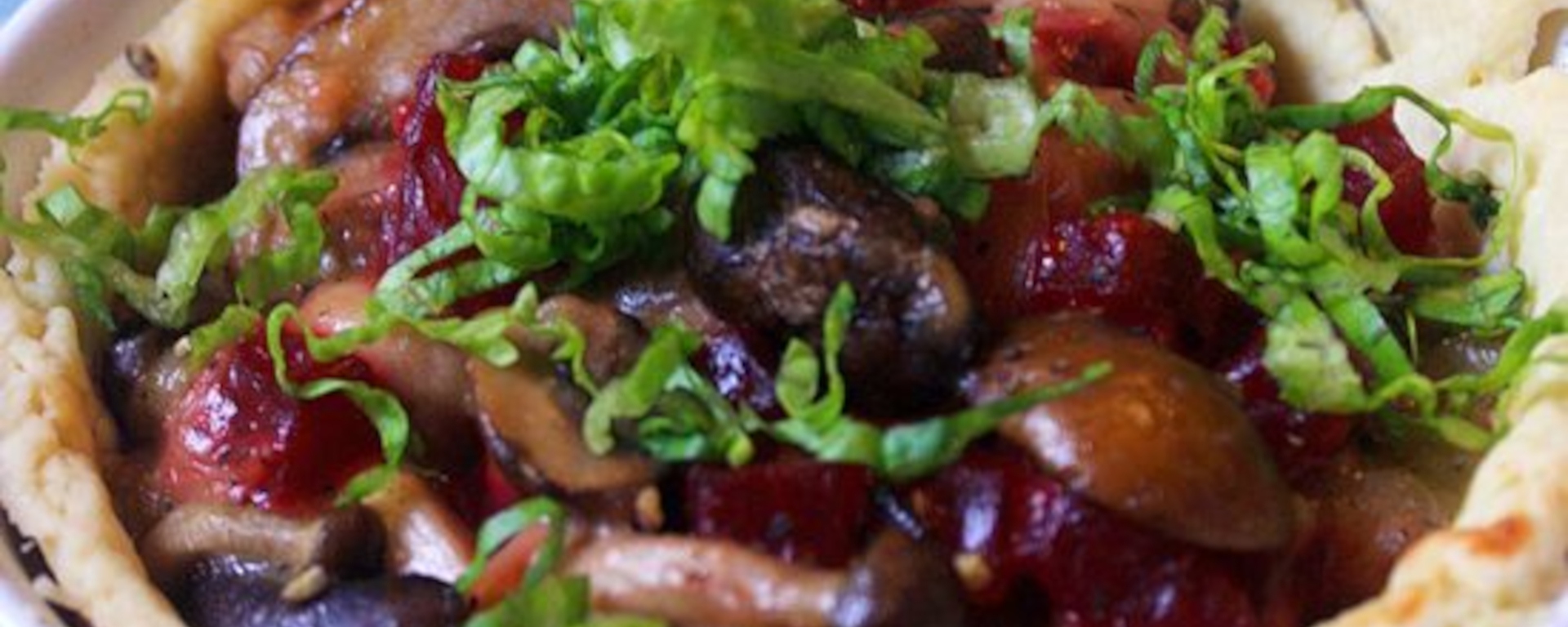 Vegan Wild Mushroom and Beetroot Pie