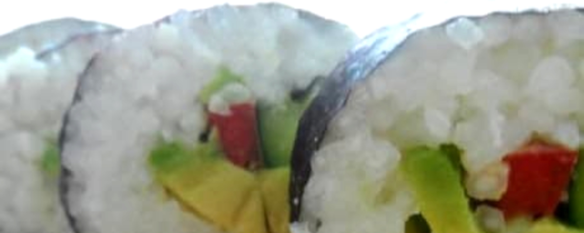 Vegan Sushi with Avocado, Bell Pepper and Cucumber