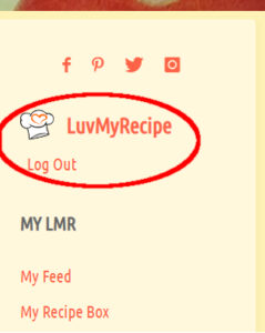 LuvMyRecipe.com - Sidebar  Profile